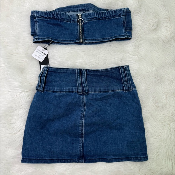 Fashion Nova Denim Skirt Set - Picture 3 of 3